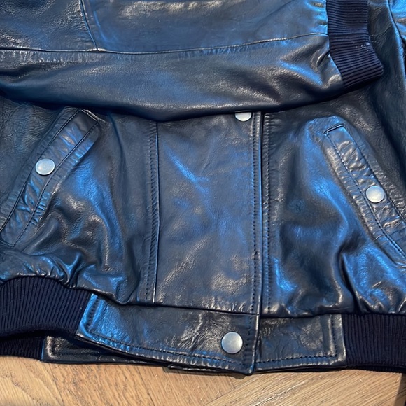 *SOLD* BNWT Wrangler Black Leather Jacket - Picture 3 of 4